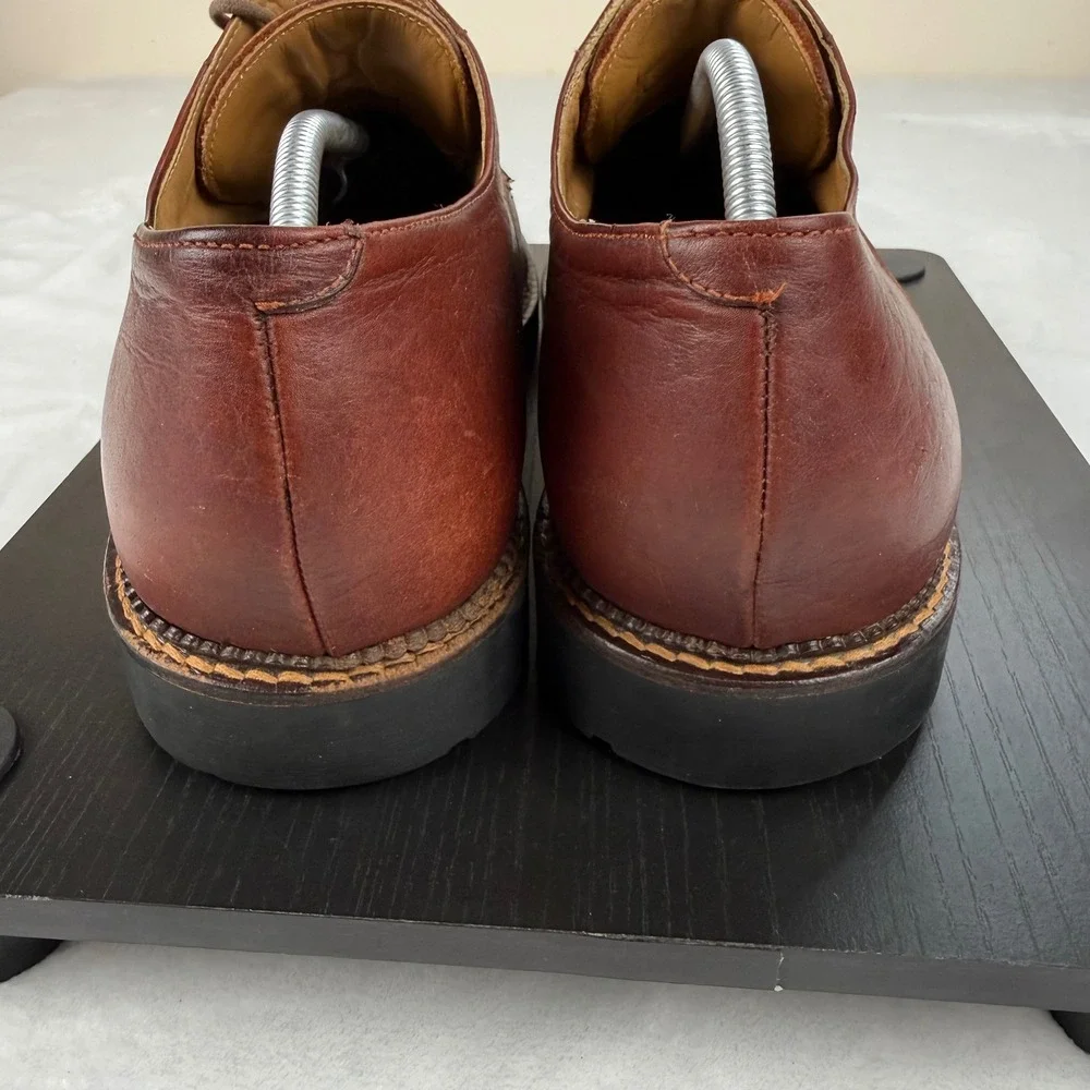 HS Trask & Co Mens 13 M Brown Leather Oxford Derby Shoes Made in Italy 1101